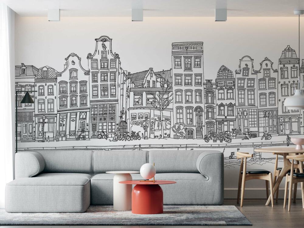 Wallpaper Amsterdam Line Livingroom