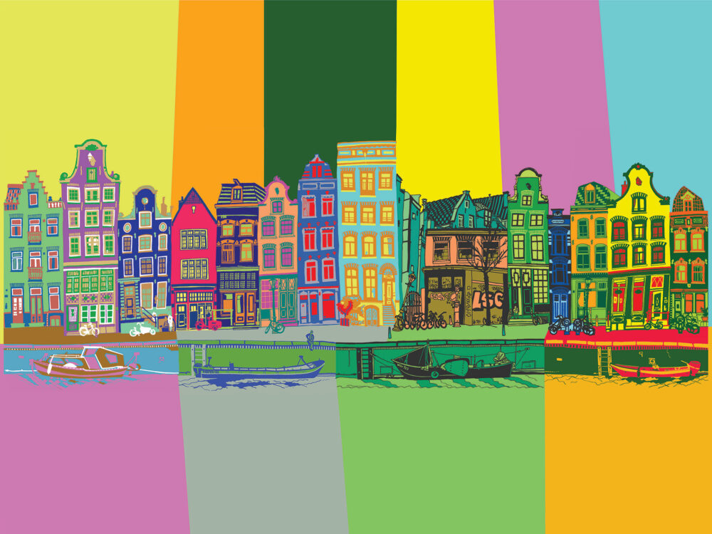 colour-drawing-canalhouses-amsterdam