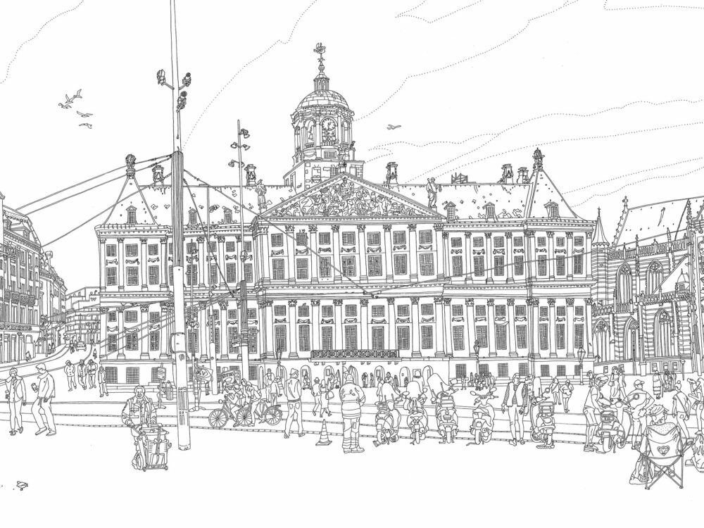 drawing-poster-royalpalace-amsterdam