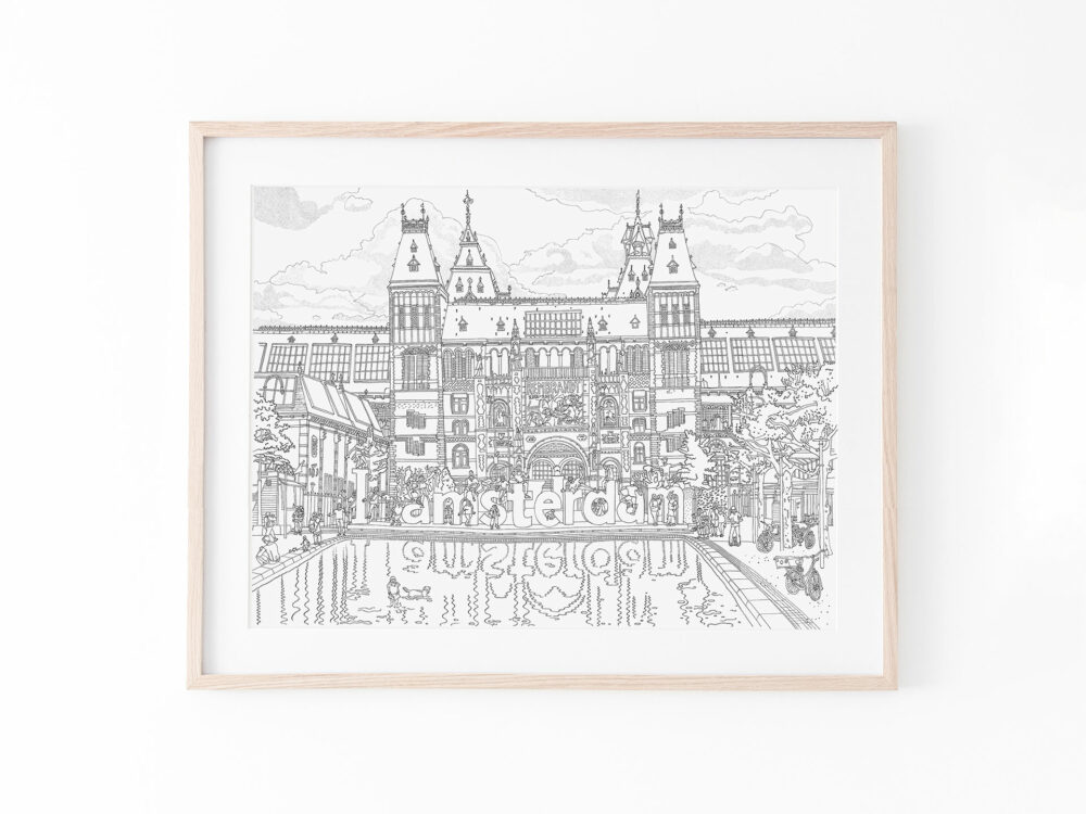 line-drawing-print-rijksmuseum-amsterdam