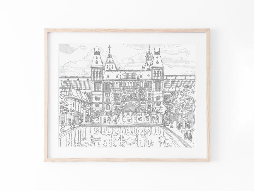 line-drawing-print-rijksmuseum-amsterdam