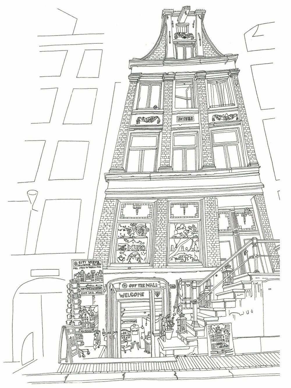 drawing-canalhouse-amsterdam