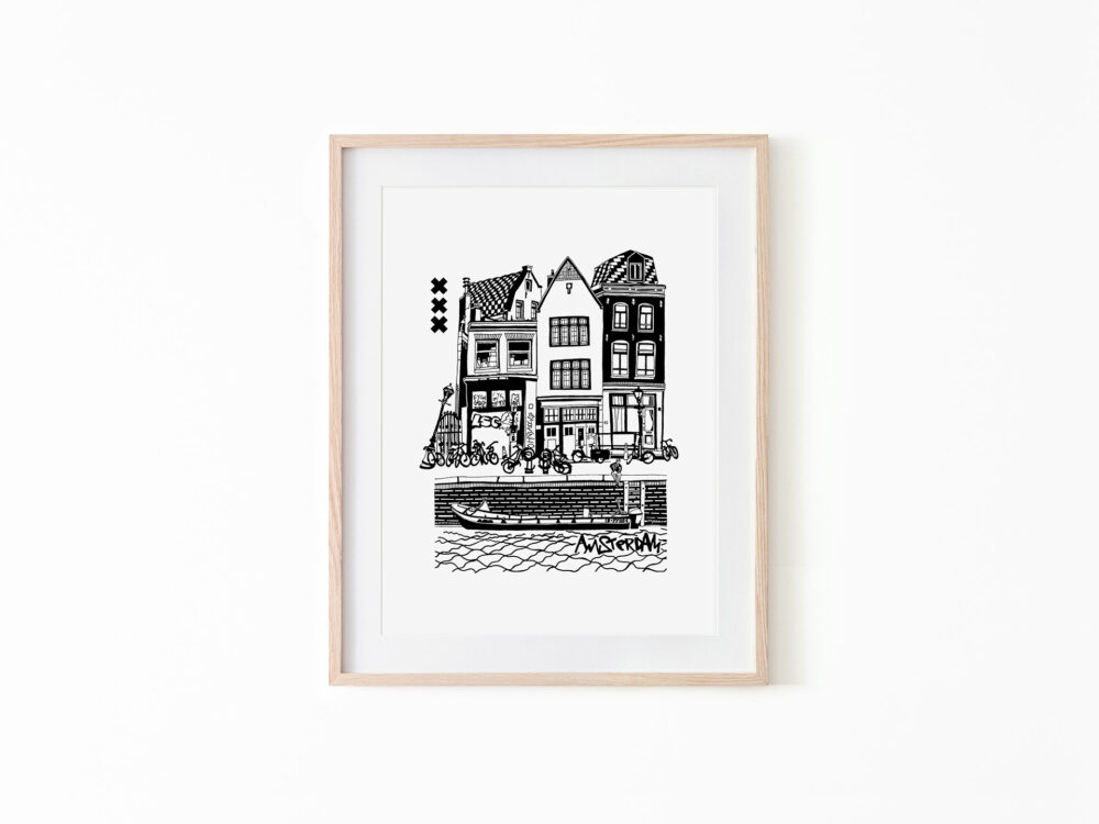 drawing-ink-canalhouses-amsterdam