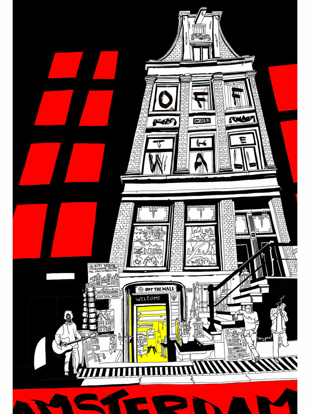 print-drawing-redlight-colour-amsterdam