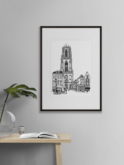 print Dom Utrecht Black and white