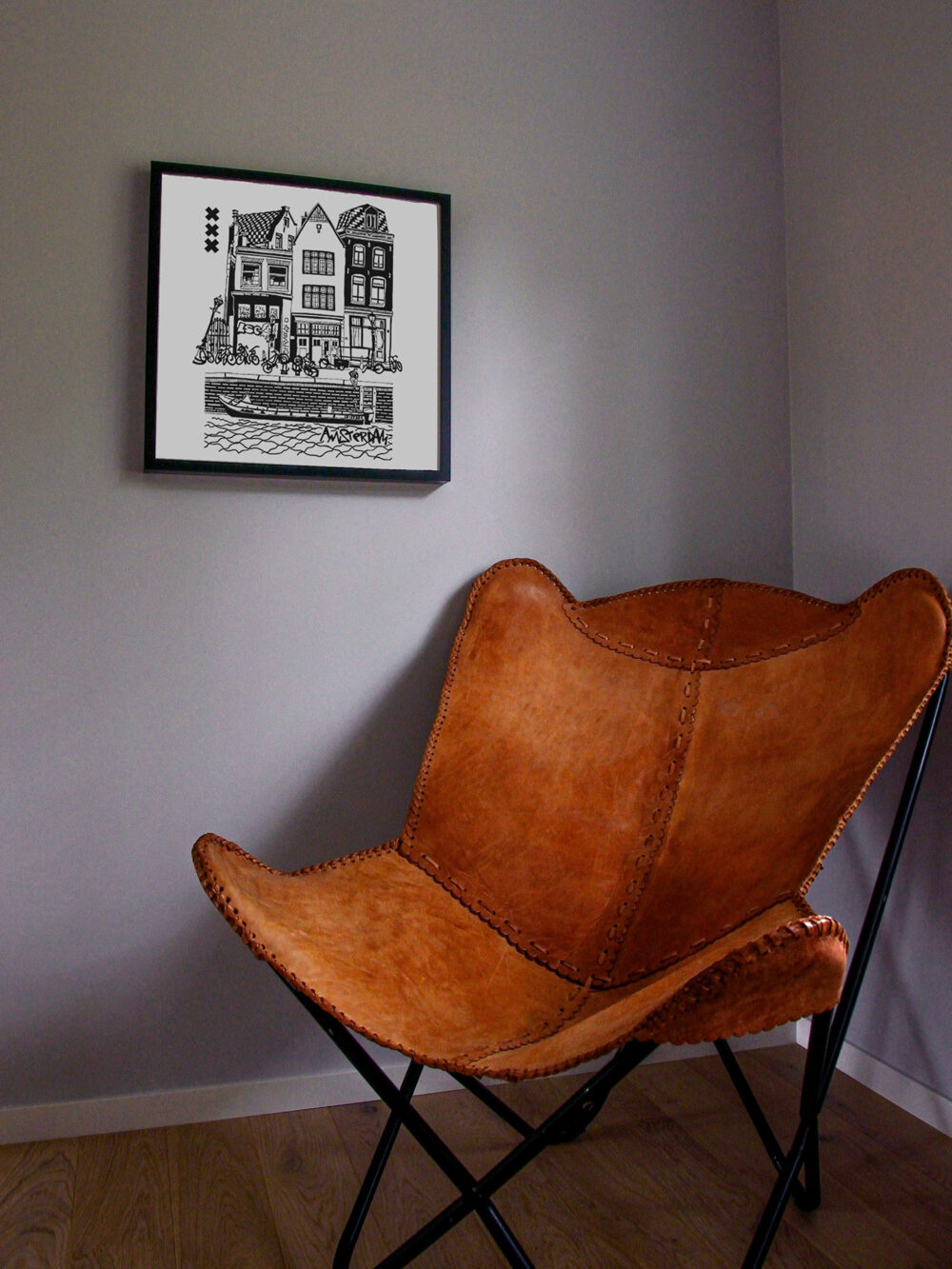 framed print in interior