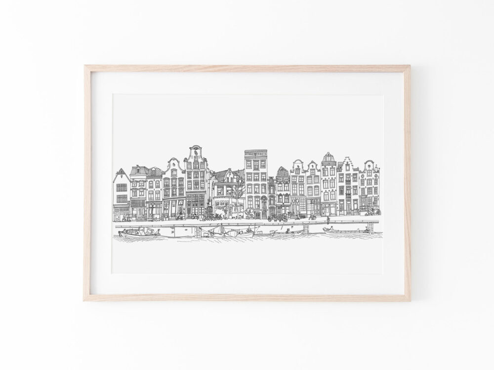 print-line-drawing-amsterdam