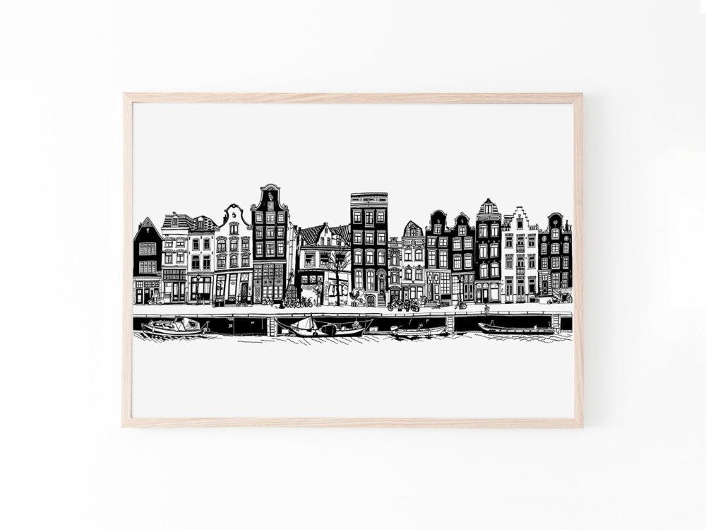 drawing-souvenir-amsterdam-blackandwhite