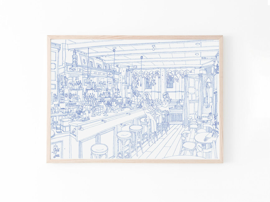 print-line-drawing-cafe-delftblue