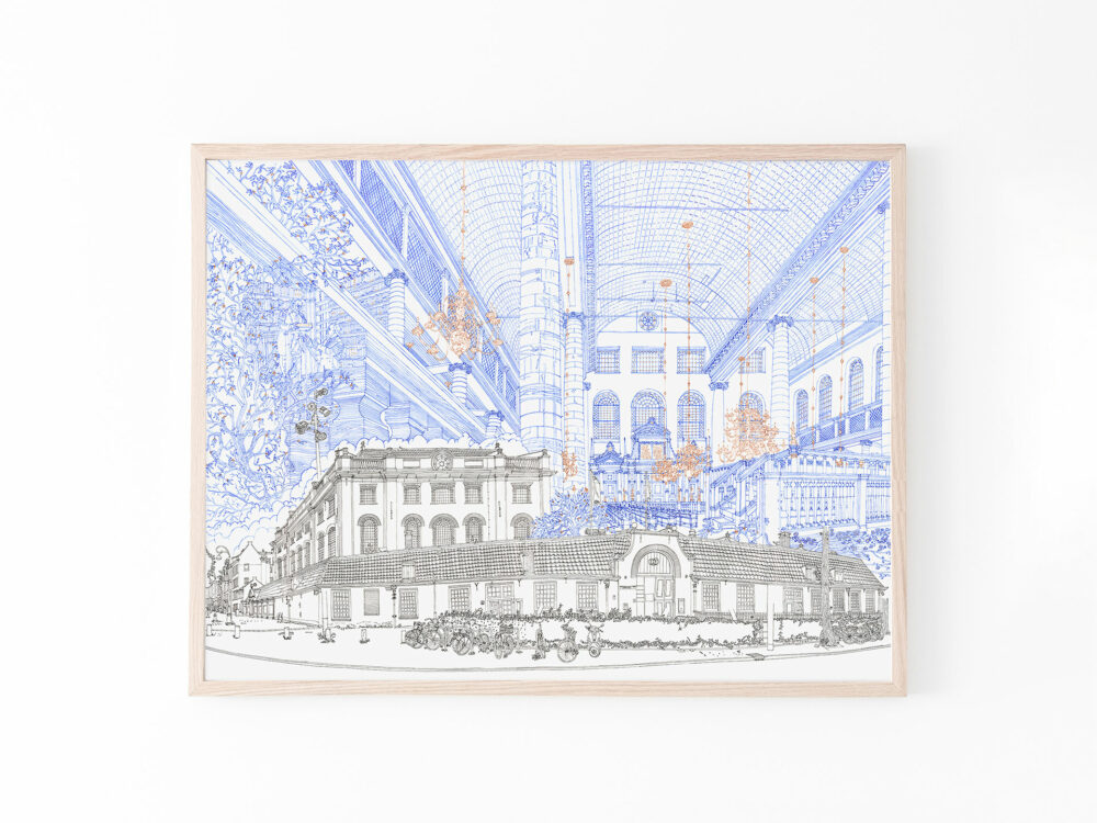 drawing-print-synagoge-amsterdam