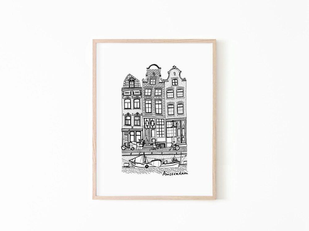 drawing-art-houses-amsterdam-line