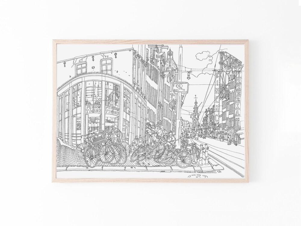 drawing-souvenir-art-rembrandtplein-amsterdam